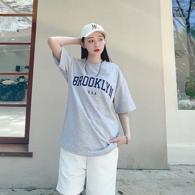 【現貨】電繡BROOKLYN字母短T3