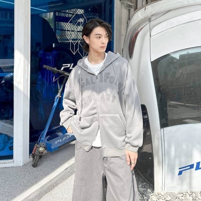 【現貨】CALIFORNIA 貼布雙鍊連帽外套6