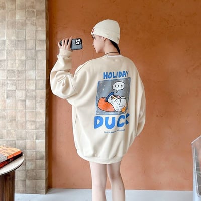 【現貨】HOLIDAY DUCK 鴨子插畫感大學T9