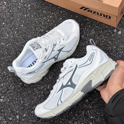 【爆款！預訂】MIZUNO SPEED 10S 白灰 復古老爹鞋 男女｜D1GH2406032