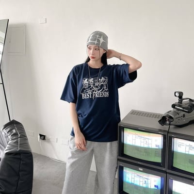 【現貨】BEST FRIENDS眼罩小偷乾杯短T7