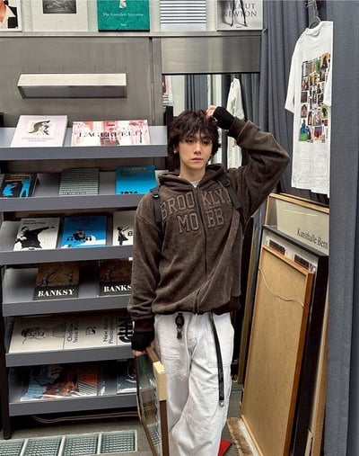 【現貨】BROOKLYN MOBB毛巾繡內絨毛外套3