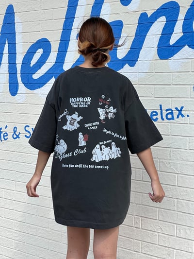 【爆款現貨再度重現】幽靈塗鴉做舊復古水洗T5