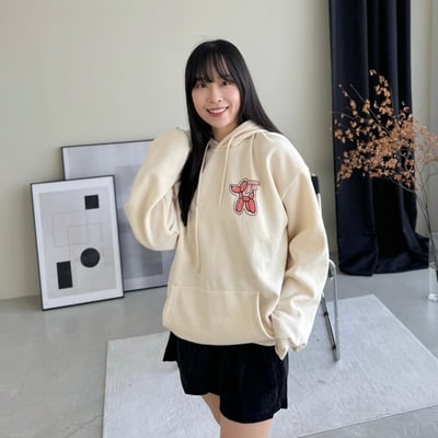 【現貨】賽車氣球狗狗刷毛帽T6