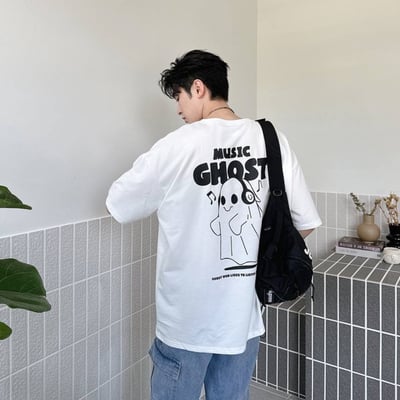 【現貨】music ghost音樂幽靈印花短T1