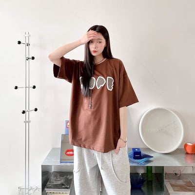 【現貨】HOPE斜紋字印花短T2