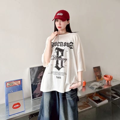 【現貨】Bauenous哥德字印花寬版短T7