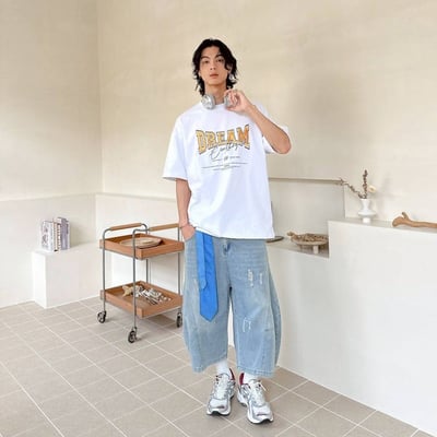 DREAM立體電繡休閒短T8