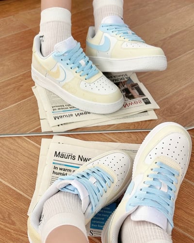 【訂製款】Nike Air Force 1 奶油晨藍2