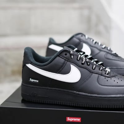 【爆款!限時接單】Supreme x Nike AIR FORCE 1 2025 25FW 聯名 黑 低筒 復古休閒鞋｜ CU9225-0023