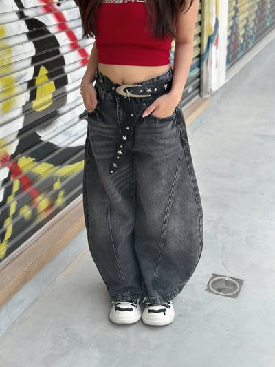 【新手也能輕鬆駕馭】牛仔刷色彎刀褲4