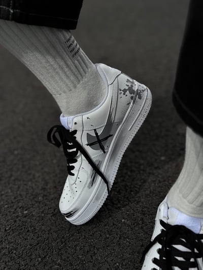 【訂製款】Nike Air Force 1 黑白塗鴉2