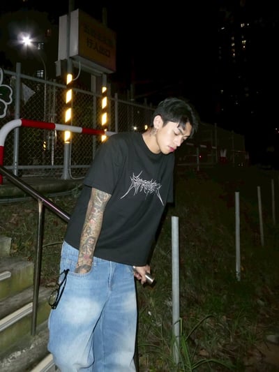 【街頭狠貨】荊棘序章雙沙純棉短寬T12