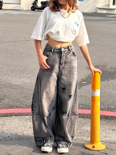 【官網限定加價購爆款】解構破壞牛仔褲1