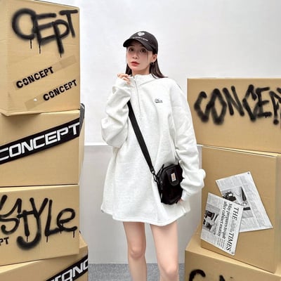 【現貨】Then刺繡立領拉鍊衛衣4