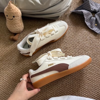 【新款!國外限定】Puma 9-T Suede 白棕 米咖 復古德訓鞋 ｜407608-014