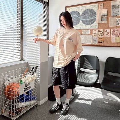 【現貨】CAT STRETCH貓咪伸展塗鴉感印花短T11