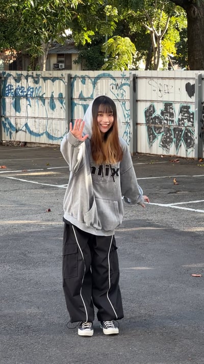 【小編愛褲現貨】Y2K壓條尼龍工裝衝鋒褲5