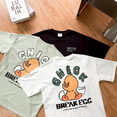 【現貨】CHICK蛋殼鴨塗鴉感短T10