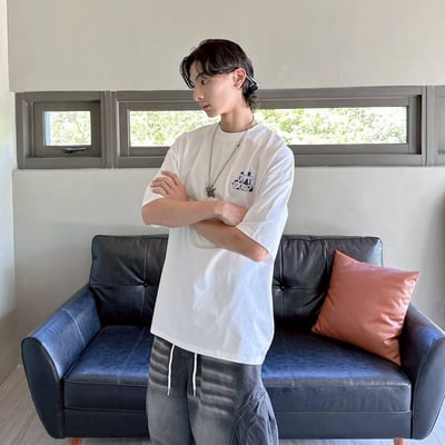 【SORONA® 涼感現貨】OUTDOOR雙人旅行印花短T8