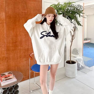 【現貨】stand立體貼布帽T8