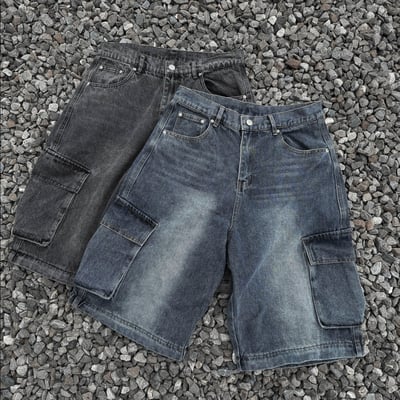 【一件兩穿CP值爆高】重工藝可拆式寬版牛仔落地褲12