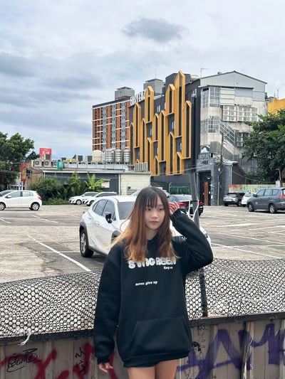 【現貨】stagreell英文字體刷毛帽T4