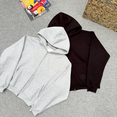 【現貨】 雙鍊寬短連帽外套10