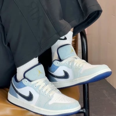 【牛仔風格再度升級】AIR JORDAN 1 LOW AJ1 牛仔丹寧 2.0 拼接 休閒鞋 男鞋｜IH0648-1411