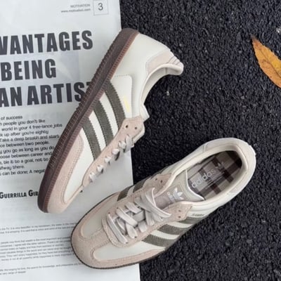 【國外限定!秋冬爆款色】ADIDAS SAMBA OG 抹茶奶灰 焦糖底｜JR08935