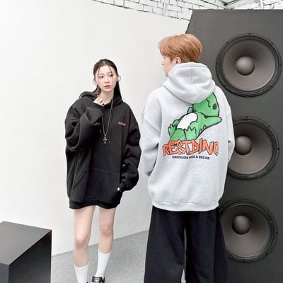 【現貨】RESTDING 恐龍塗鴉感帽T5