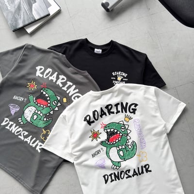 【現貨】ROARING恐龍塗鴉短T8
