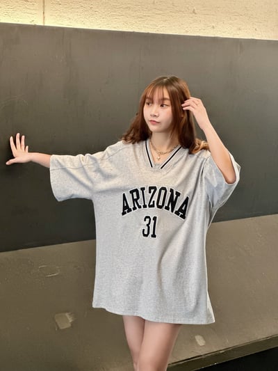 【限時爆款預購價】刺繡棒球運動寬鬆短T5