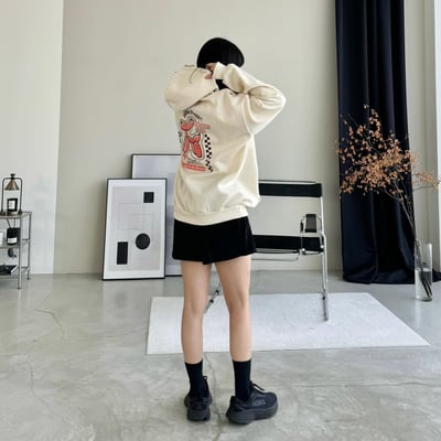 【現貨】賽車氣球狗狗刷毛帽T7