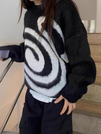 【質感單品】漩渦重磅毛衣10
