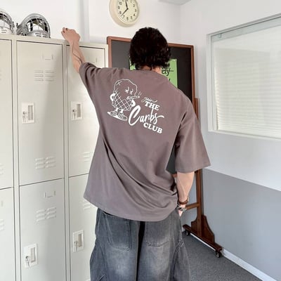 【現貨】join THE Carbs CLUB抽菸爆米花印花短T8