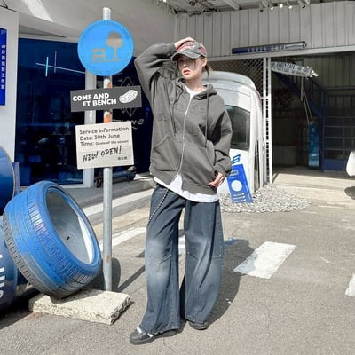 【現貨】CALIFORNIA 貼布雙鍊連帽外套8