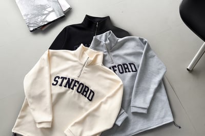 【現貨】STNFORD 毛巾繡小高領衛衣10