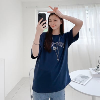 【現貨】立體刺繡NEW YORK短T4