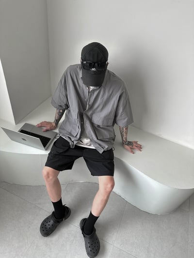 【現貨】大口袋機能短袖襯衫6