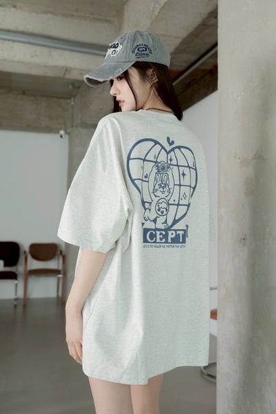 【SORONA® 涼感現貨】CEPT愛心BUNNY兔印花短T5