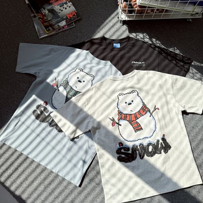 【現貨】SNOW 熊熊雪人塗鴉感印花短T12