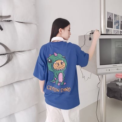 【現貨】CRAYON DINO微笑恐龍手繪感短T2