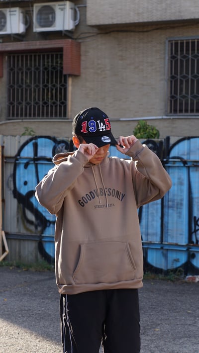 【現貨】GOODVIBESONLY英文字母刷毛帽T15