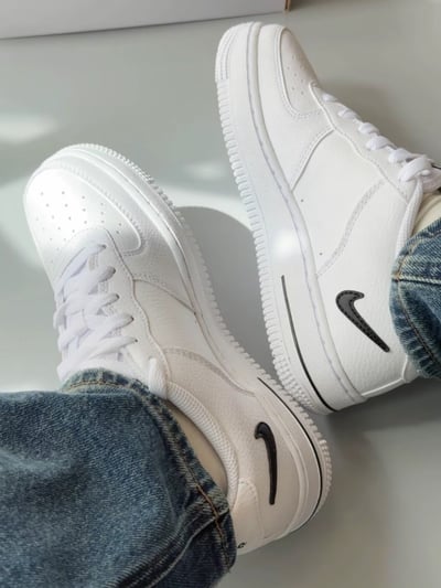 【國外連線預購】Nike Air Force 1 Low (GS) 黑白 解構空心勾｜DR7889-1003