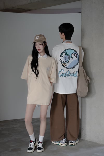 【現貨】CAT BOWL貓咪水缸印花短T4