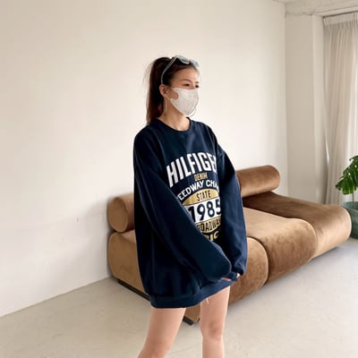 【現貨】1985美式標語刷毛大學T5