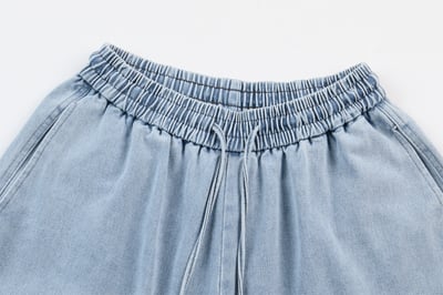 【層次感輕鬆GET】水洗多折牛仔寬褲6