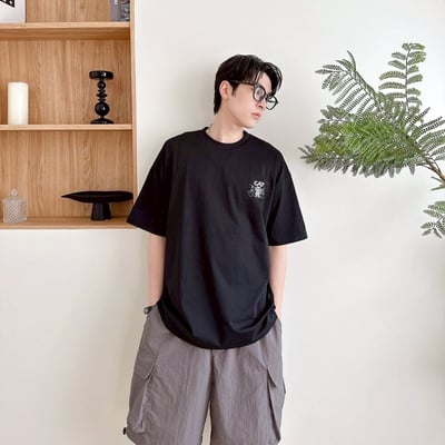 【SORONA® 涼感現貨】CAT WASH曬衣貓咪印花短T8