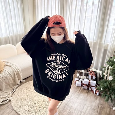 【現貨】AMERICAN 刷毛大學T6